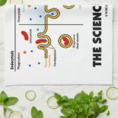 食べ物(Endocytosisの生物学のユーモア)の科学 キッチンタオル (折り畳み)