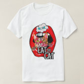 食べ猫 Tシャツ (デザイン正面)
