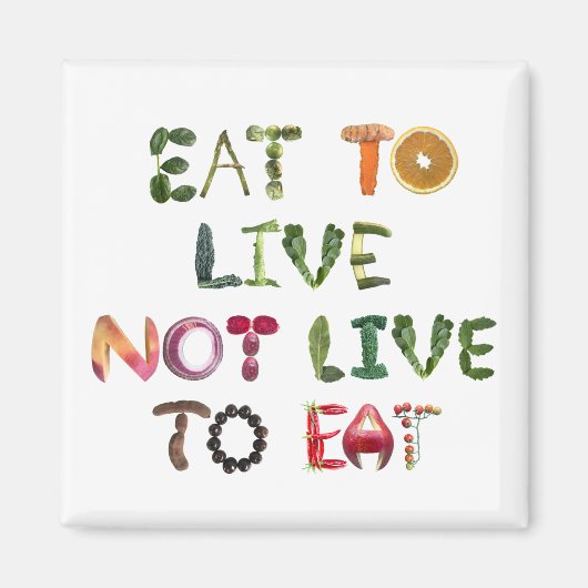 食べ生きること食べだ マグネット (正面)