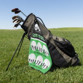 食べ眠りゴルフの繰り返し ゴルフタオル (グリーン)