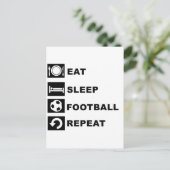 食べ眠りサッカー繰り返し。 ポストカード (スタンド正面)