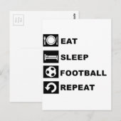 食べ眠りサッカー繰り返し。 ポストカード (正面/裏面)