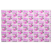 食べ眠りチアリーダーパーソナライズされた布 ファブリック (ファットクウォーター)