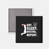 食べ眠りバスケットボールの選手 マグネット (正面/裏面)