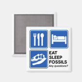 食べ眠り化石 マグネット (正面/裏面)