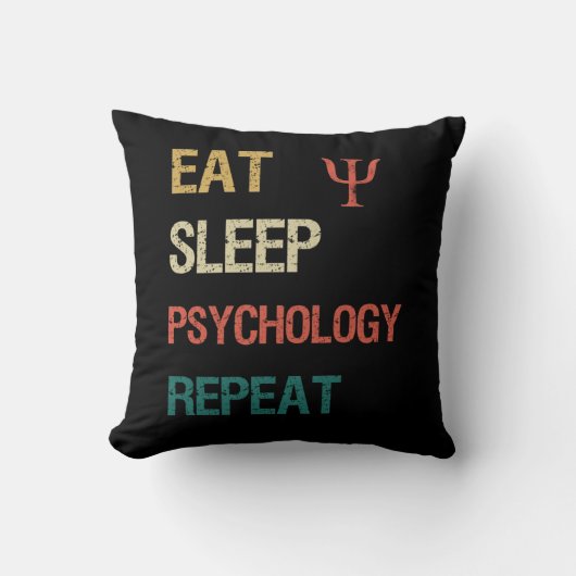 食べ眠り心理の反復 クッション (正面)