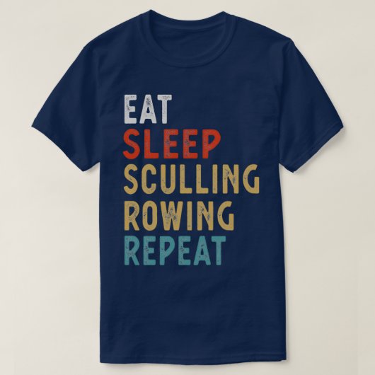 食べ眠り漕ぎ繰り返しプレイヤーおもしろいギフト Tシャツ (デザイン正面)
