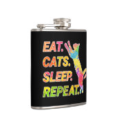 食べ眠り猫の繰り返し フラスク (右)