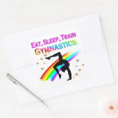 食べ眠り電車カスタム体操シール スクエアシール (封筒)