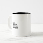 食べ眠り ツートーンマグカップ (正面左)