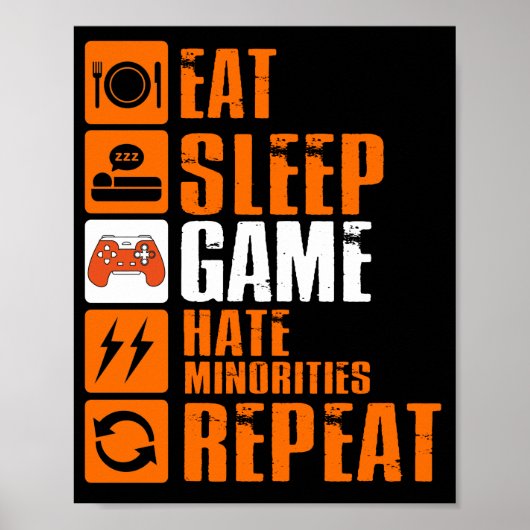 食べ眠るゲーム嫌いマイノリティのリピート ポスター (正面)