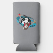 食べ眠るサッカーを繰り返す スリム缶クーラー (裏面)