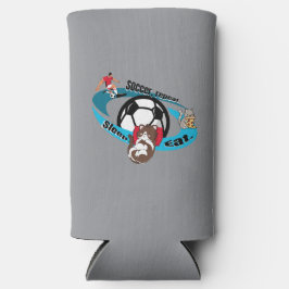 食べ眠るサッカーを繰り返す スリム缶クーラー