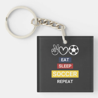 食べ眠るサッカー キーホルダー