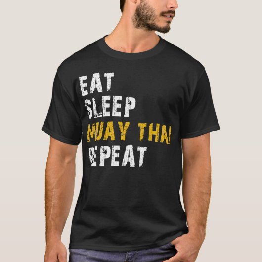 食べ眠るタイ Tシャツ (正面)