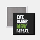 食べ眠るモウリピート草刈り地裁機 マグネット (正面/裏面)