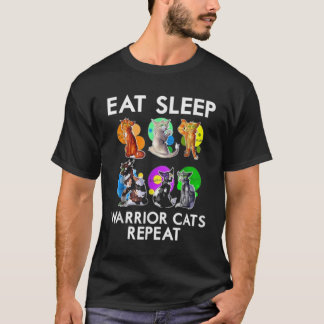 食べ眠る戦士の猫 Tシャツ