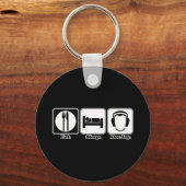 食べ眠る キーホルダー (正面)