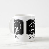食べ眠る コーヒーマグカップ (正面左)