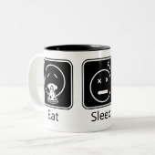 食べ眠る ツートーンマグカップ (正面左)