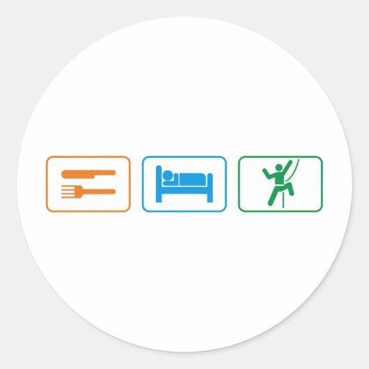 食べ眠る ラウンドシール (正面)