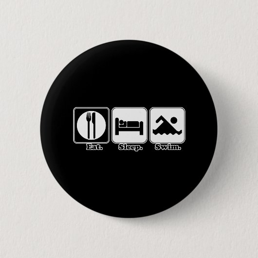 食べ眠る 缶バッジ (正面)