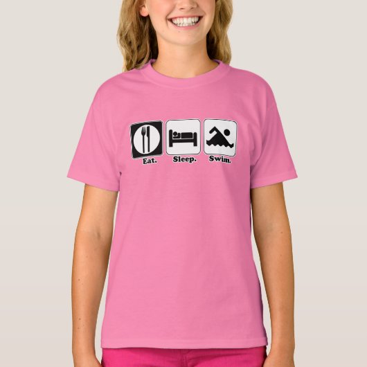 食べ眠る Tシャツ (正面)
