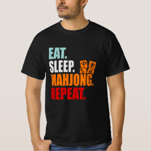 食べ眠れ。麻雀。繰り返し Tシャツ