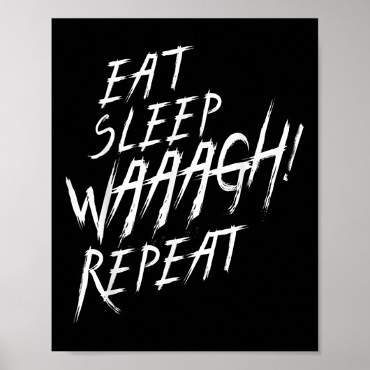 食べ眠れ！Repeat Ork War Fan Never Dakka E ポスター (正面)