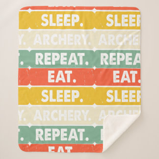 食べ眠アーチェリーリピート毛布 シェルパブランケット