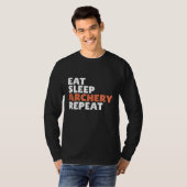食べ眠アーチェリーリピートT- Tシャツ (正面フル)