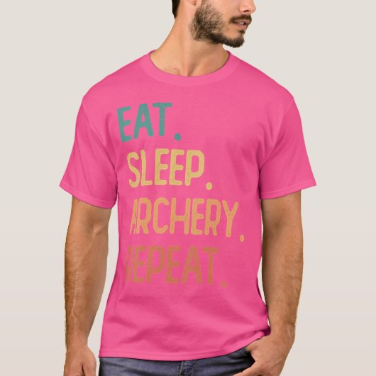 食べ眠アーチェリー Tシャツ (正面)