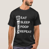 食べ眠ウンチ反復 Tシャツ (正面)