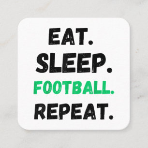 食べ眠サッカーのリピーターキュートな食べ眠サッカー スクエア名刺
