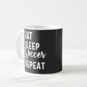 食べ眠サッカー コーヒーマグカップ (正面左)