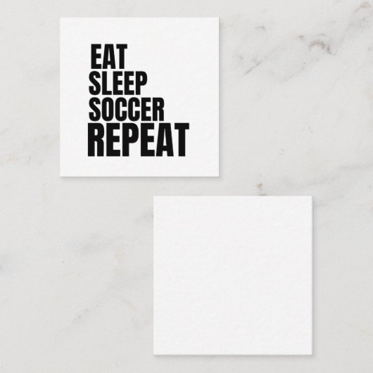 食べ眠サッカー スクエア名刺 (正面/裏面)