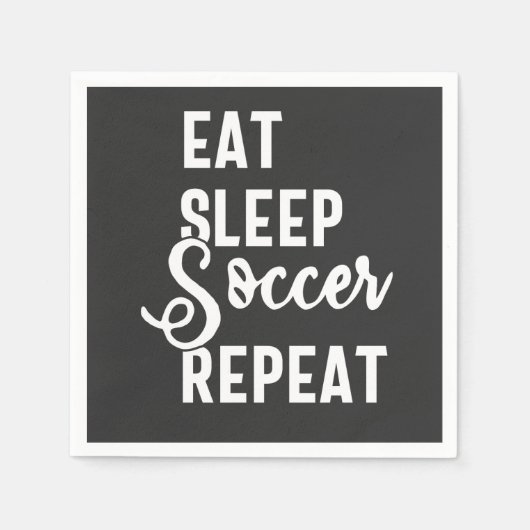 食べ眠サッカー スタンダードカクテルナプキン (正面)