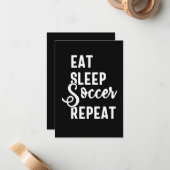 食べ眠サッカー ノートカード (正面/裏面インサイチュ)