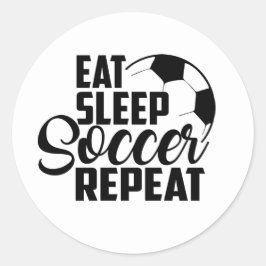 食べ眠サッカー ラウンドシール