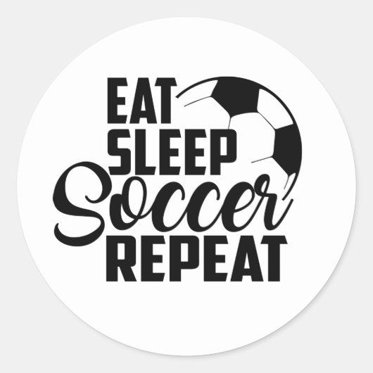 食べ眠サッカー ラウンドシール (正面)