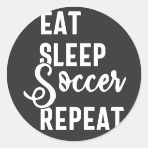 食べ眠サッカー ラウンドシール