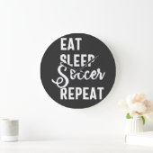 食べ眠サッカー ラージ壁時計 (ホーム)