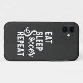 食べ眠サッカー Case-Mate iPhoneケース (裏面(横))
