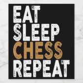 食べ眠チェス繰りチェス ワインラベル (シングルラベル)