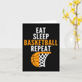 食べ眠バスケットボールの選手がファン カード (黄色い花)