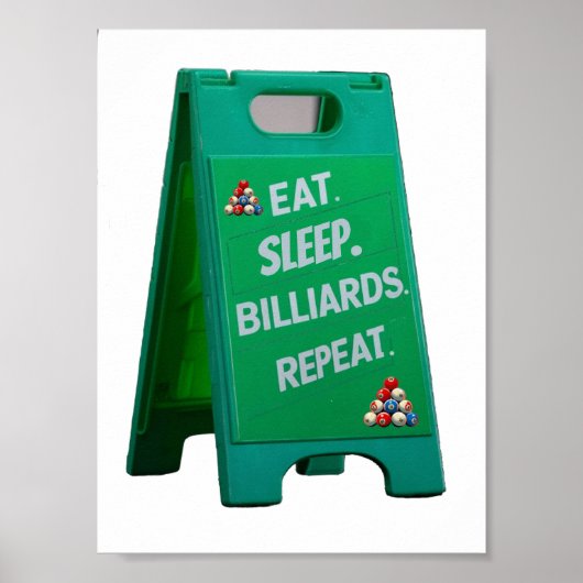 食べ眠ビリヤード ポスター (正面)