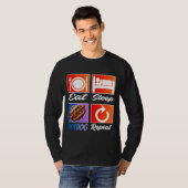 食べ眠ホットドッグの繰り返し Tシャツ (正面フル)