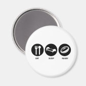 食べ眠ラグビー マグネット (正面/裏面)