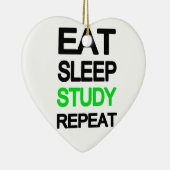 食べ眠勉強反復 セラミックオーナメント (右)