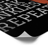 食べ眠断足首リピーターおもしろい ポスター (角)